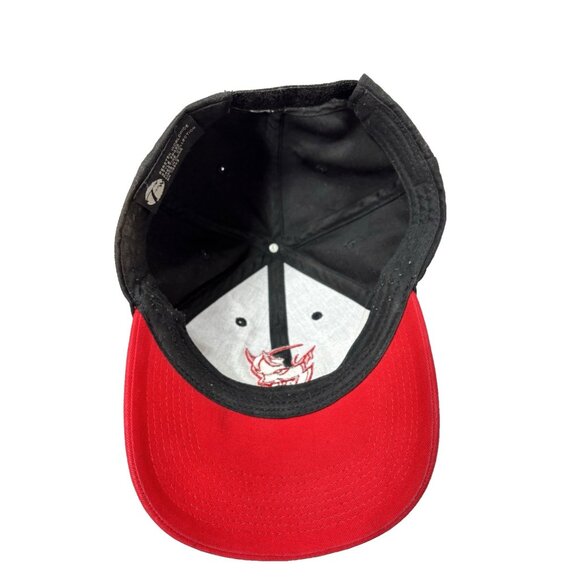 Black and Red Dodge Demon Logo Adjustable Baseball Hat GUC Brim Has Spot As Is - Picture 10 of 11